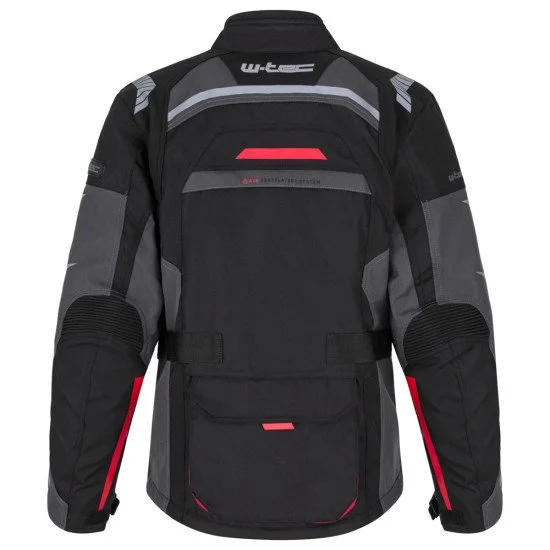 Дамско мото яке W-TEC Radana - Черен-сив-червен