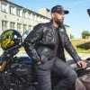 Мъжко кожено мото яке W-TEC Black Heart Wings Мъжко кожено мото яке W-TEC Black Heart Wings