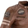Мъжко кожено мото яке W-TEC Milano - Кафяв Мъжко кожено мото яке W-TEC Milano - Кафяв