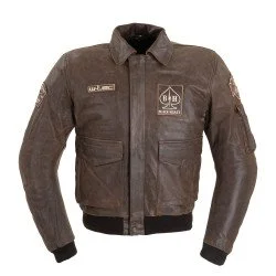 Мъжко кожено мото яке W-TEC Black Heart Bomber