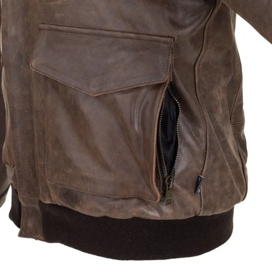 Мъжко кожено мото яке W-TEC Black Heart Bomber