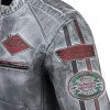 Мъжко кожено мото яке W-TEC Sheawen Waxed Grey Мъжко кожено мото яке W-TEC Sheawen Waxed Grey