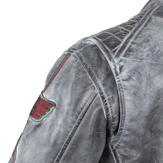 Мъжко кожено мото яке W-TEC Sheawen Waxed Grey Мъжко кожено мото яке W-TEC Sheawen Waxed Grey