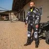 Мъжки мото панталон W-TEC Kaamuf - Черен/камуфлаж